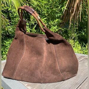 Gucci Suede brown hobo - Rehab- vintage